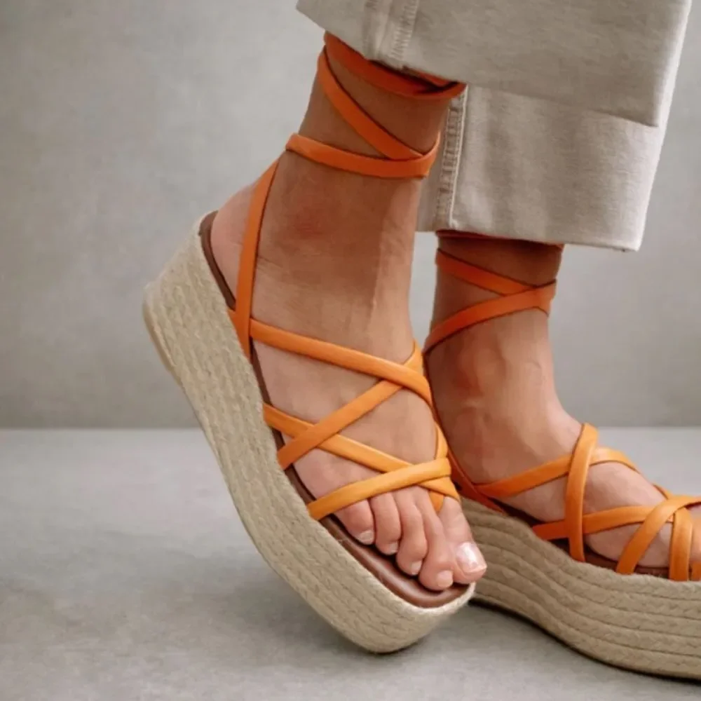 Anthropologie x Alohas Paw Paw Sprits Platform  Sandals size 37
